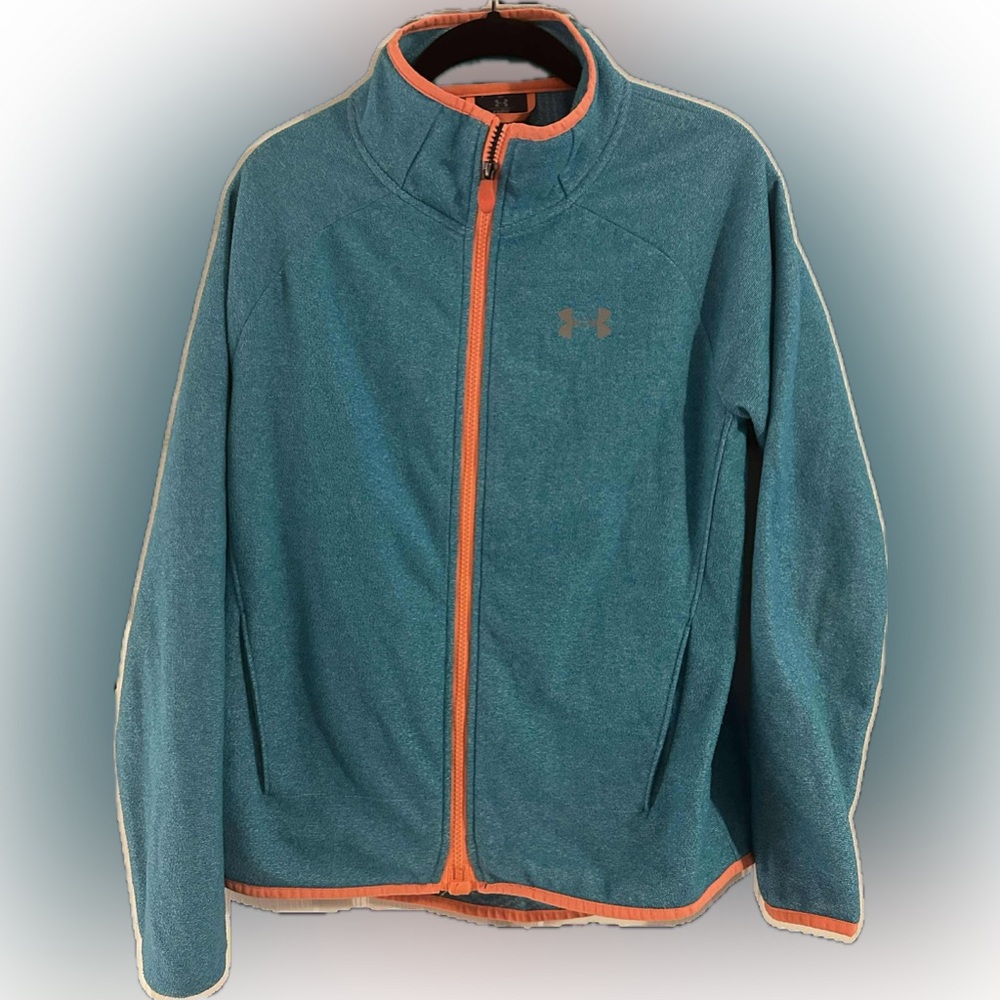 EUC Under Armour Youth Coldgear midweiggt zip-up sweatshirt with magnet zipper